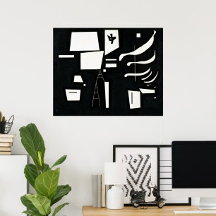 White – Soft and Hard Kandinsky Poster