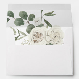 White Soft Floral & Eucalyptus 2 Envelope