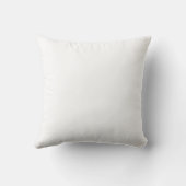 White Solid Colour Throw Pillow (Back)