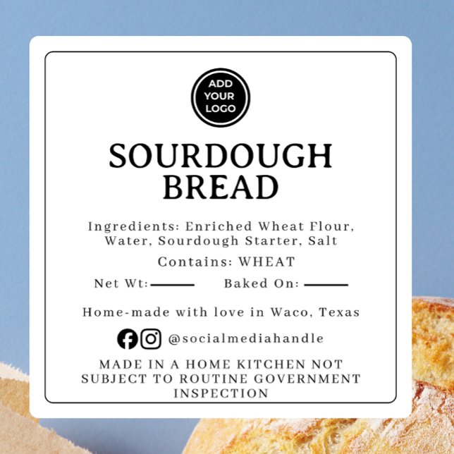 White Sourdough Ingredient Cottage Law Sticker (Creator Uploaded)