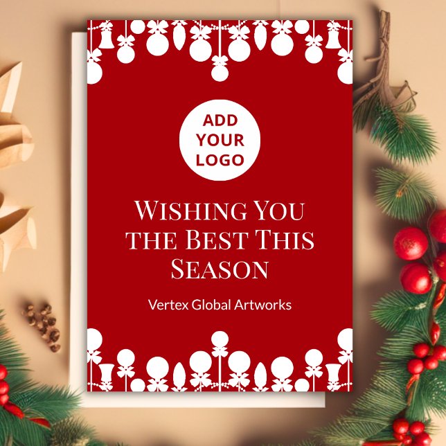  White Space Holiday Card | Custom Branding (Creator Uploaded)