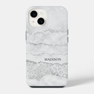 White Sparkle Glitter iPhone 14 Case