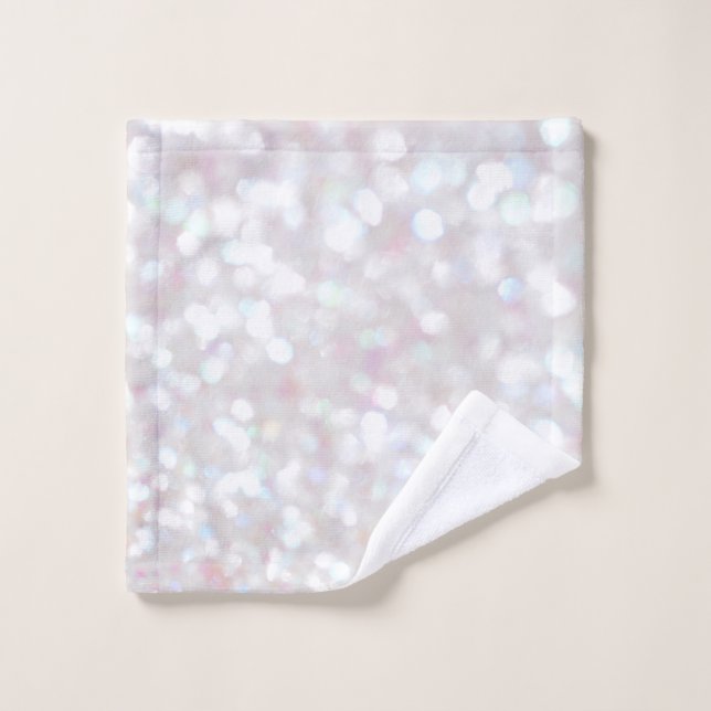 White Sparkle Hand Towel (Wash Cloth)