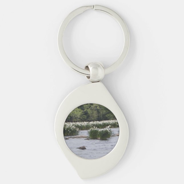 White Spider Lily key chain  (Front)