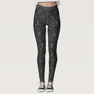 White Spiderwebs  Leggings