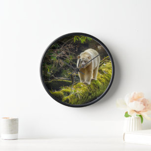 White Spirit Bear   British Columbia, Canada Clock