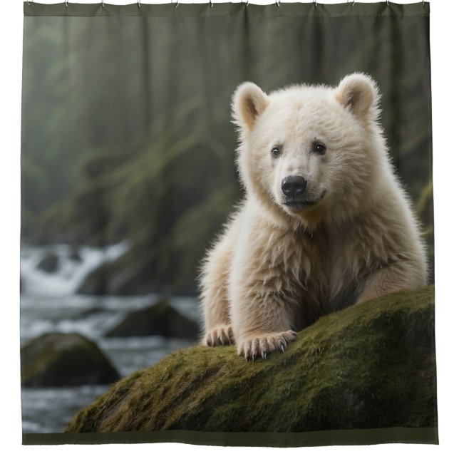 White Spirit Bear Cub Wildlife Art (Front)
