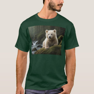 White Spirit Bear Cub Wildlife Art T-Shirt