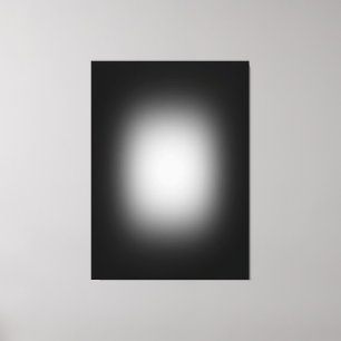 White spotlight on black canvas print