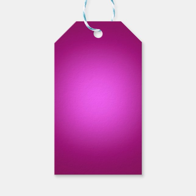 White spotlight on pink gift tags (Front)