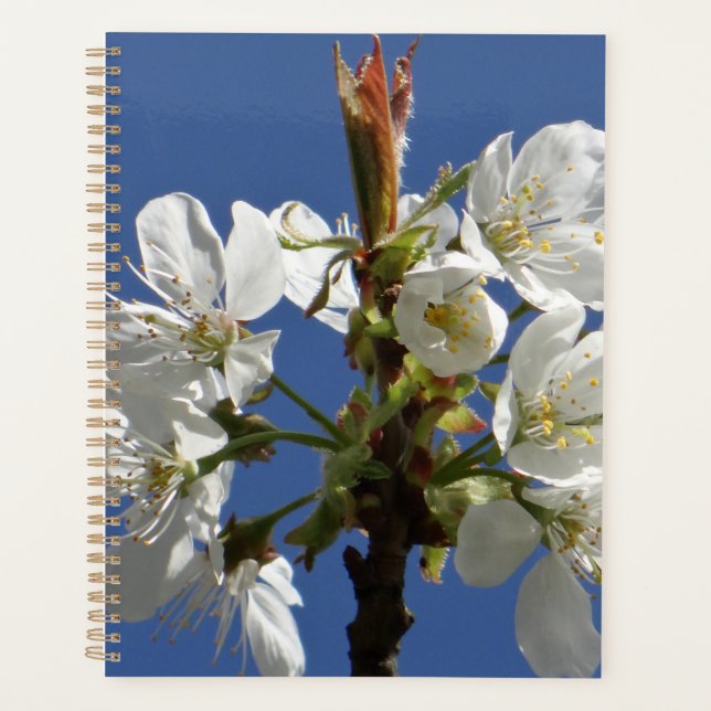White Spring Blossom Planner (Front)