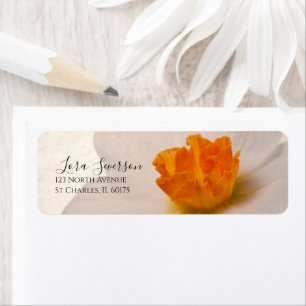White Spring Daffodil Return Address