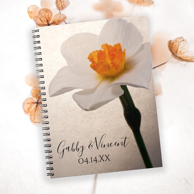 White Spring Daffodil Wedding Notebook (Creator Uploaded)