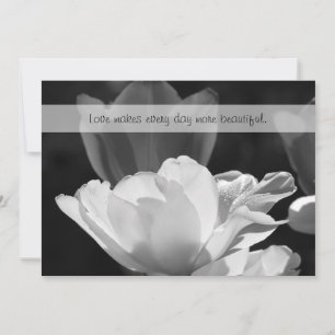 White Spring Tulip Vow Renewal Invitation