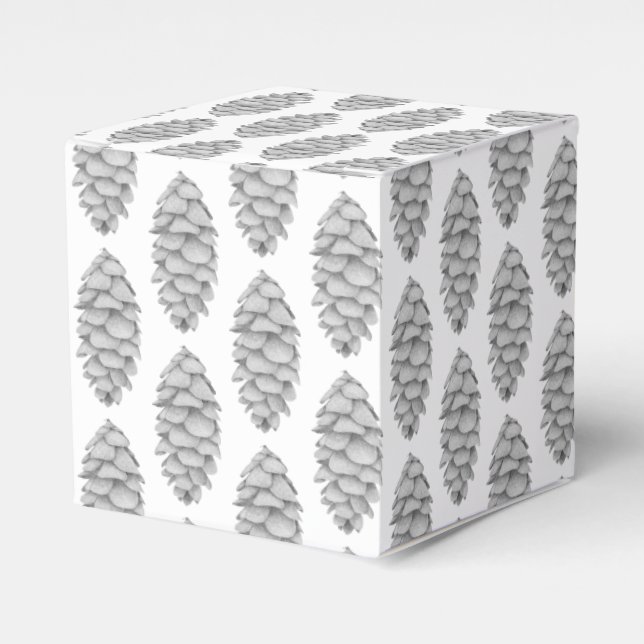 White Spruce Cone Gift Box (Front Side)