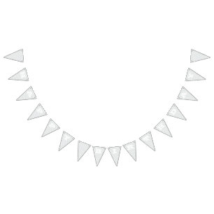 White square embossed bunting flags