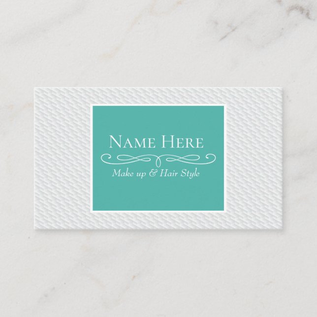 White square embossed business card (Front)