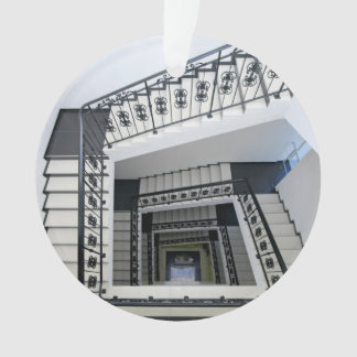 White Square Staircase Ornament