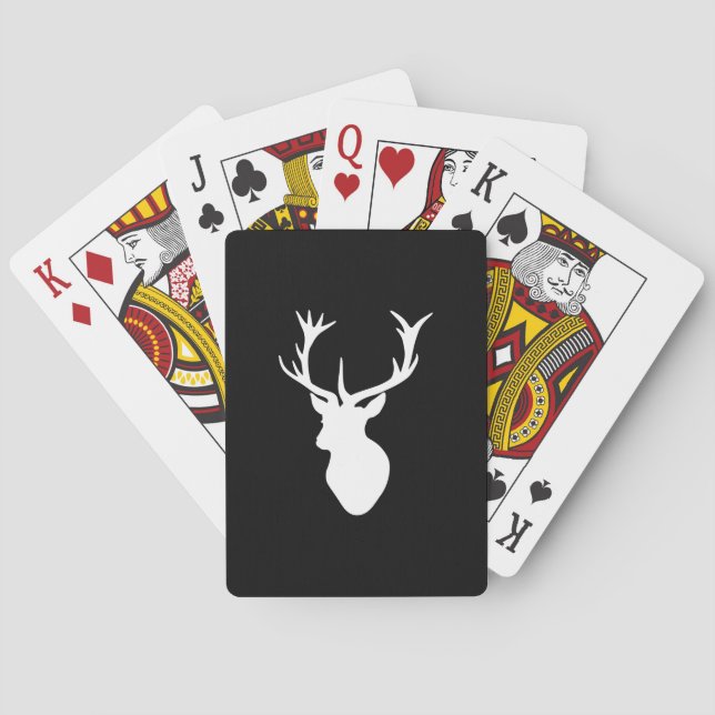 White Stag Head Playing Cards (Back)