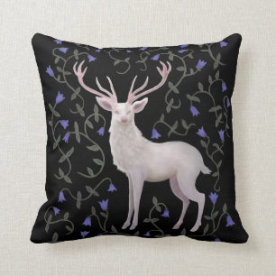 White Stag Throw Pillow