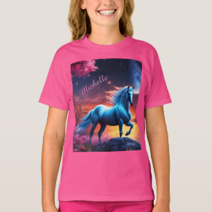 White Stallion Fantasy Pink Garden T-Shirt