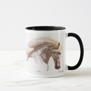 WHITE STALLION HORSE Art Mug