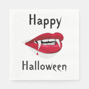 White Standard Luncheon Napkin/Vampire Lips Napkin