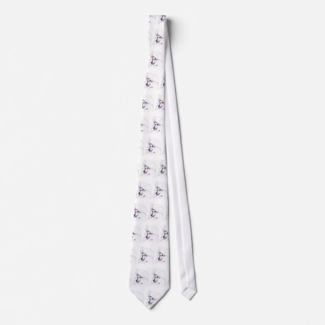 White Standard Poodle Tie (Front)