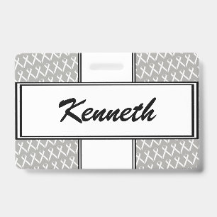 White Standard Ribbon by Kenneth Yoncich Badge