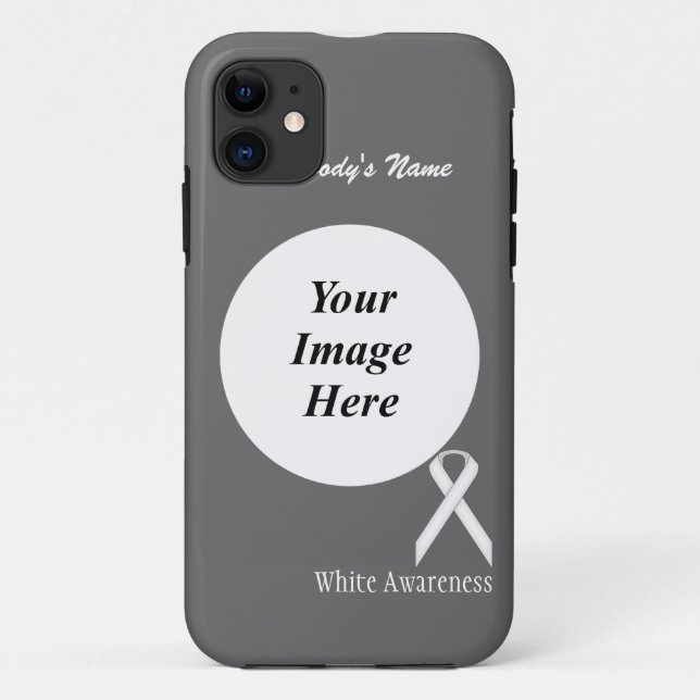 White Standard Ribbon by Kenneth Yoncich Case-Mate iPhone Case (Back)