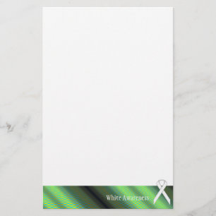 White Standard Ribbon by Kenneth Yoncich Stationery