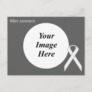 White Standard Ribbon Template by Kenneth Yoncich Postcard