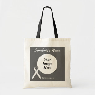 White Standard Ribbon Template by Kenneth Yoncich Tote Bag