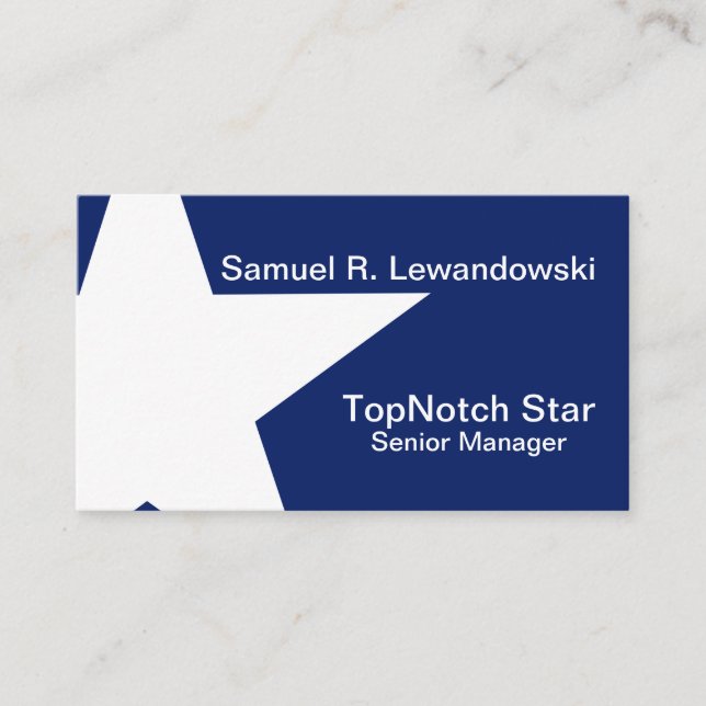 White Star Elegant customizable Business Card (Front)