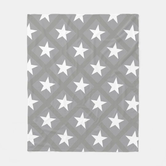 grey and white star blanket