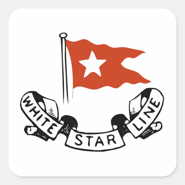 White Star Line Logo Square Sticker (Front)