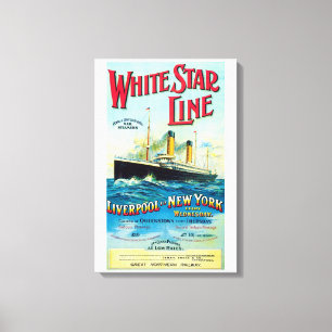 WHITE STAR LINE OCEAN MAIL STEAMER CANVAS PRINT