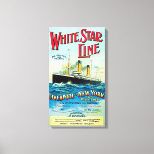WHITE STAR LINE OCEAN MAIL STEAMER CANVAS PRINT