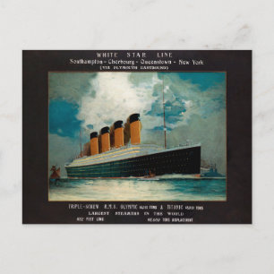 White Star Line Titanic Art Postcard