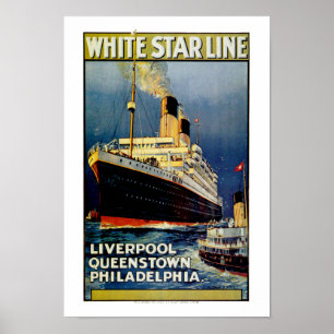 White Star Line to Philadelphia Poster