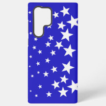 White star pattern on blue background