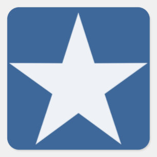 white star square sticker