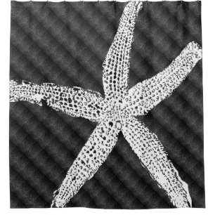 White Starfish Black Pattern Classy Elegant Decor
