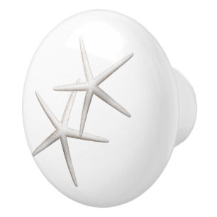 White Starfish Elegant Ceramic Knob