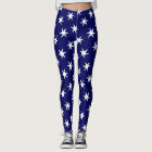 White Starfish on Navy Blue
