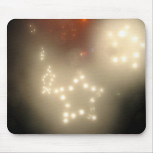 White Stars Mouse Pad