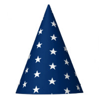 white stars navy blue pattern celebration