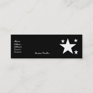 White Stars on Black Profile Cards