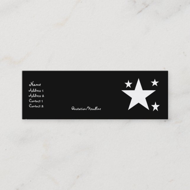 White Stars on Black Profile Cards (Front)