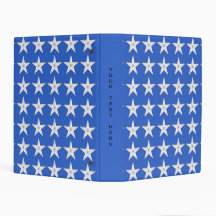 White Stars on Blue Background Avery Mini Binder